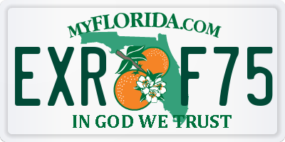 FL license plate EXRF75