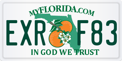 FL license plate EXRF83