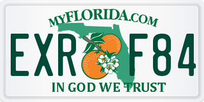 FL license plate EXRF84
