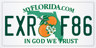 FL license plate EXRF86
