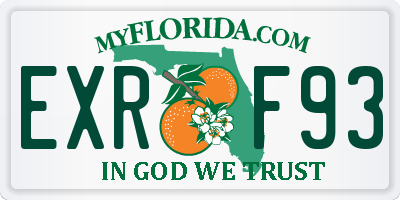 FL license plate EXRF93