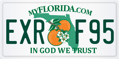 FL license plate EXRF95