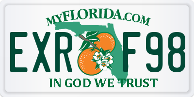 FL license plate EXRF98
