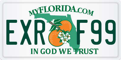 FL license plate EXRF99