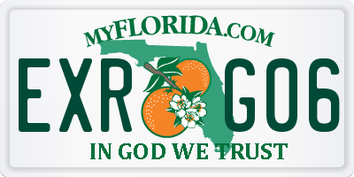 FL license plate EXRG06
