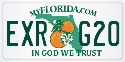 FL license plate EXRG20