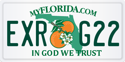 FL license plate EXRG22