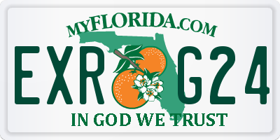 FL license plate EXRG24
