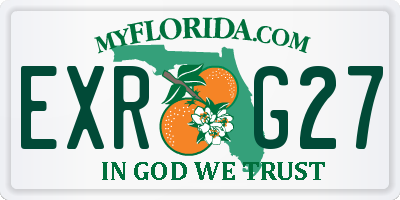 FL license plate EXRG27