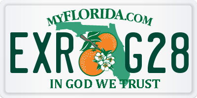 FL license plate EXRG28