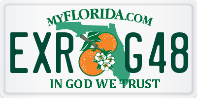 FL license plate EXRG48
