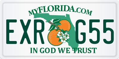 FL license plate EXRG55