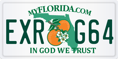 FL license plate EXRG64