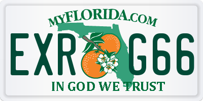 FL license plate EXRG66