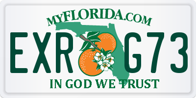 FL license plate EXRG73