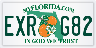 FL license plate EXRG82