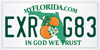 FL license plate EXRG83