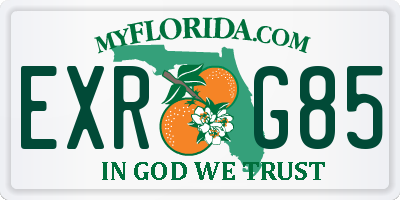 FL license plate EXRG85