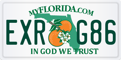 FL license plate EXRG86