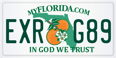 FL license plate EXRG89