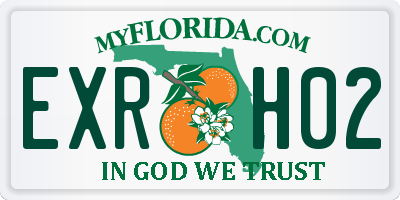 FL license plate EXRH02
