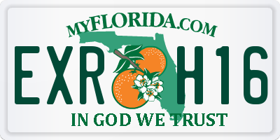 FL license plate EXRH16