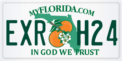 FL license plate EXRH24