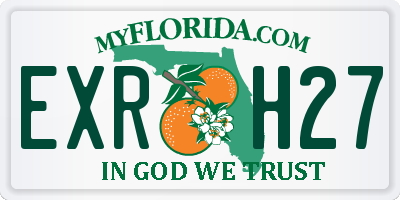 FL license plate EXRH27