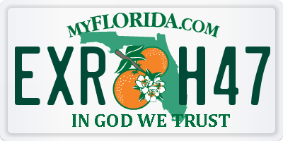 FL license plate EXRH47