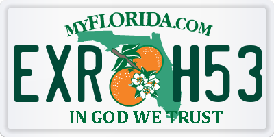 FL license plate EXRH53