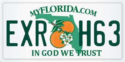 FL license plate EXRH63