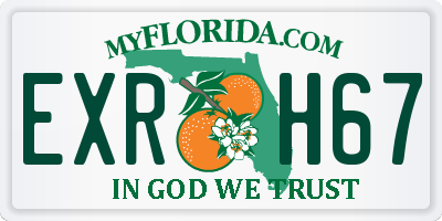 FL license plate EXRH67