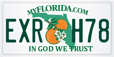 FL license plate EXRH78