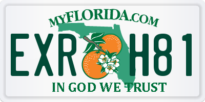 FL license plate EXRH81