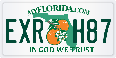 FL license plate EXRH87