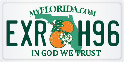 FL license plate EXRH96