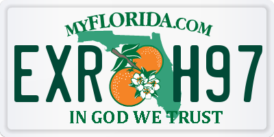 FL license plate EXRH97