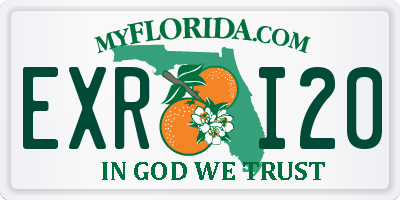 FL license plate EXRI20