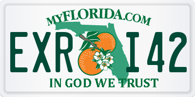 FL license plate EXRI42