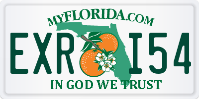 FL license plate EXRI54