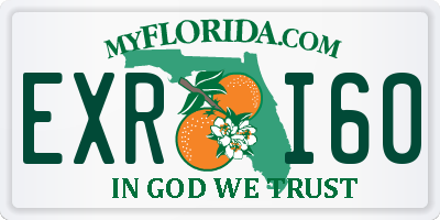 FL license plate EXRI60