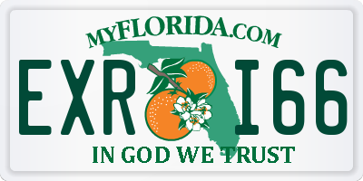 FL license plate EXRI66