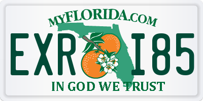 FL license plate EXRI85