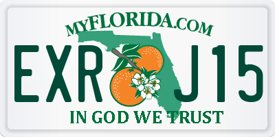 FL license plate EXRJ15