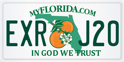 FL license plate EXRJ20