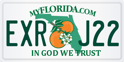 FL license plate EXRJ22