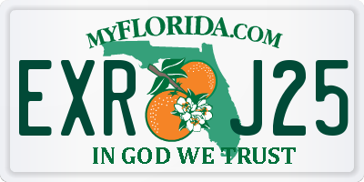FL license plate EXRJ25