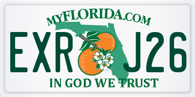 FL license plate EXRJ26