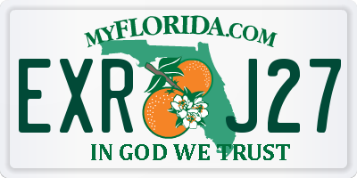 FL license plate EXRJ27