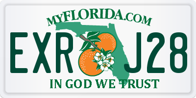 FL license plate EXRJ28